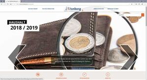 Screenshot Homepage Stadt Kronberg.